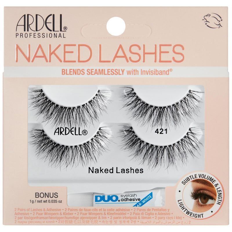 Ardell Naked Lashes 421, 2 Pairs With 1G Duo Pipette, 1 Set