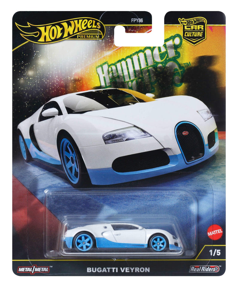 Hot Wheels Premium Car Culture Collectible Toy Car, 1:64 Scale Die-Cast Bugatti Veyron