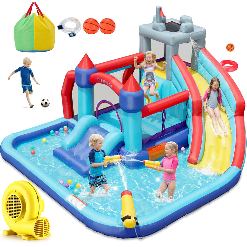 Whubefy 13Ft Inflatable Water Bounce House Double Slides For Kids Backyard (LOCAL PICKUP ONLY)