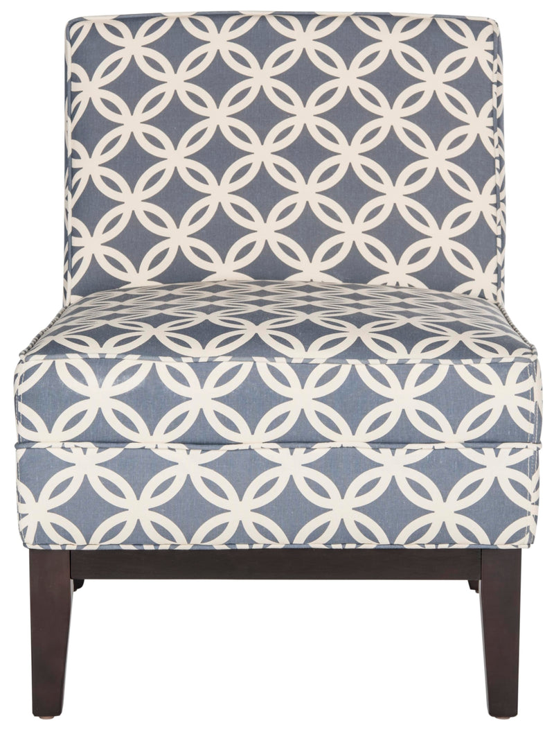 Safavieh Mercer Collection Armond Blue And Espresso 33-Inch Accent Chair (LOCAL PICKUP ONLY)