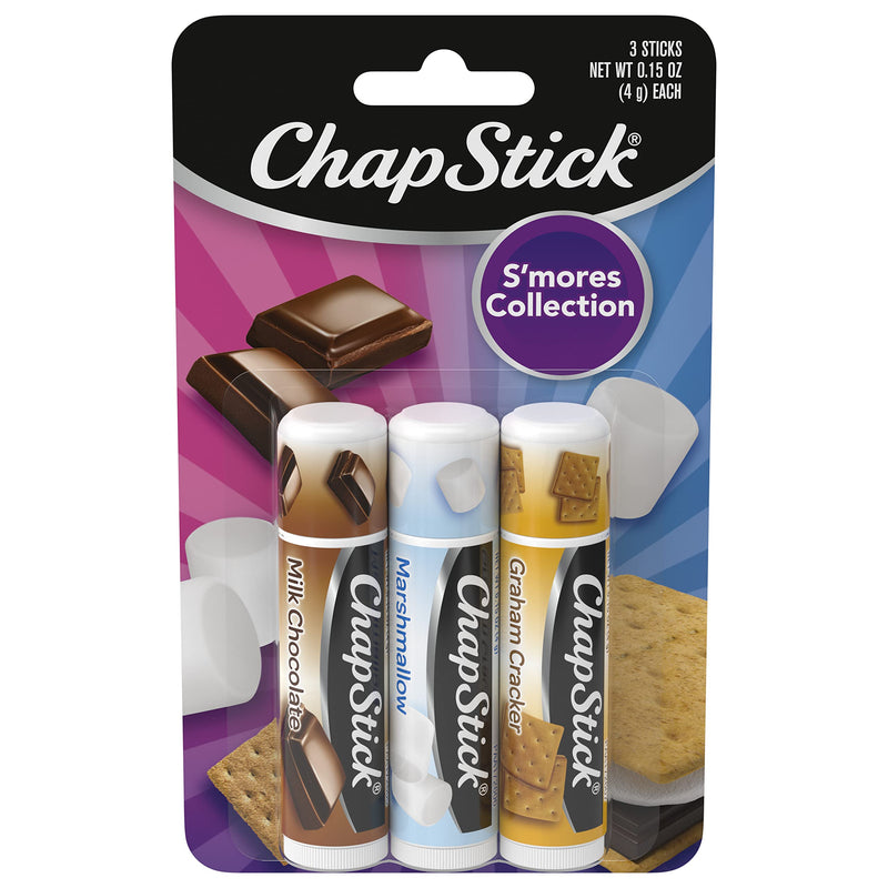 Chapstick S'more Collection Variety Pack Lip Balm Tube, Lip Care, 0.15 Ounce (Pack Of 3)