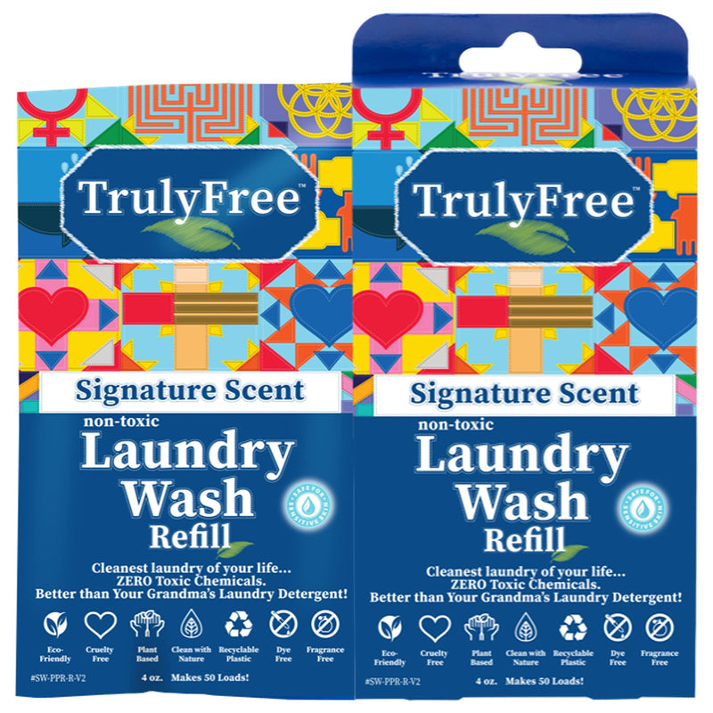 Truly Free Signature Scent Non-Toxic Laundry Wash Refills, 4 OZ