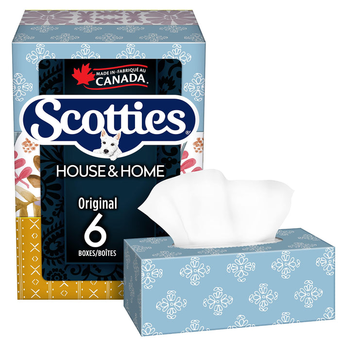 Scotties Facial Tissue, 2-Ply, 126 Sheets Per Box - 6 Pack (Canadian)
