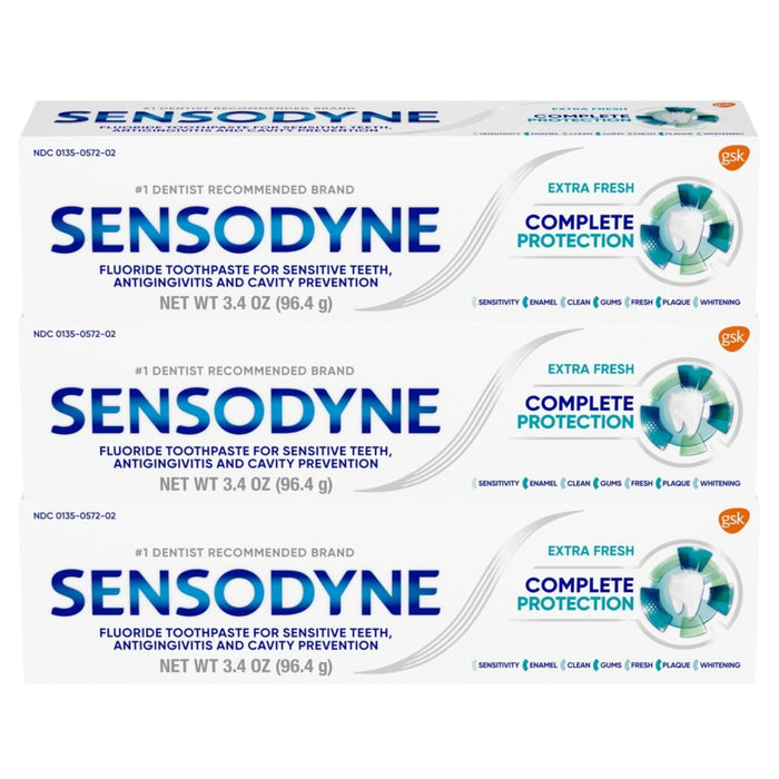 Sensodyne Complete Protection Sensitive Toothpaste Sensitive Teeth Treatment, Extra Fresh
