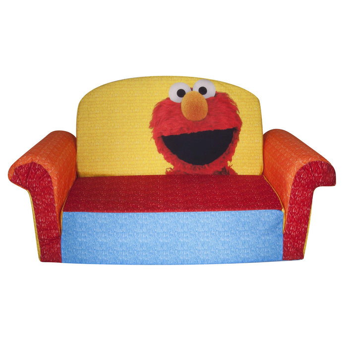 Marshmallow Furniture 2-In-1 Flip Open Couch Bed Sleeper Sofa Kid's Furniture For Ages 18 Months And Up, Elmo