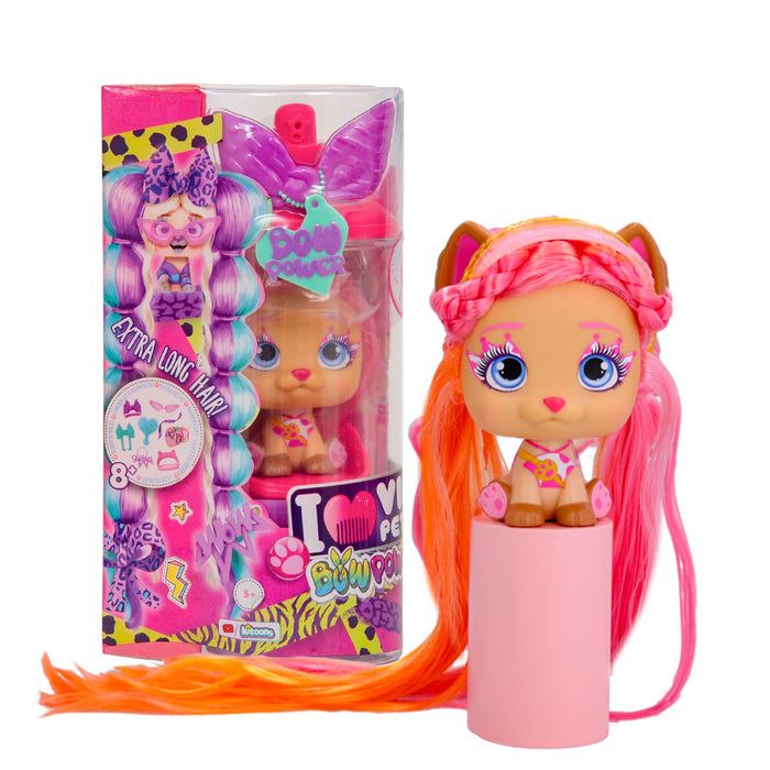 IMC Toys VIP Pets SHIARA - Bow Power Series - Includes 1 VIP Pets Doll And 6+ Accessories And Surprises For Hair Styling | Girls & Kids Age 3+