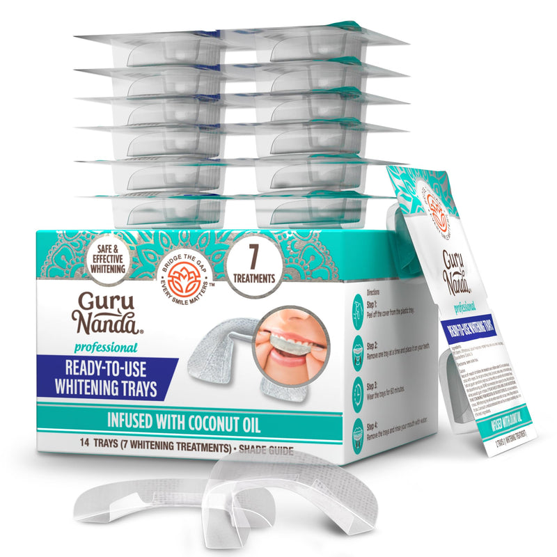 Gurunanda Teeth Whitening Gel Trays With 8% Hydrogen Peroxide, 7 Treatments