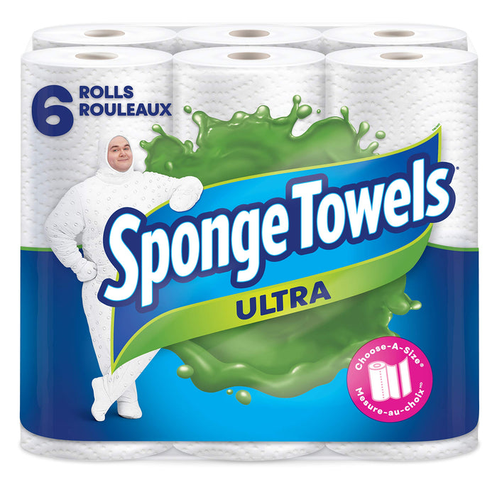 6 Rolls 72 Sheet 2 Ply Choose-A-Size Ultra Paper Towels