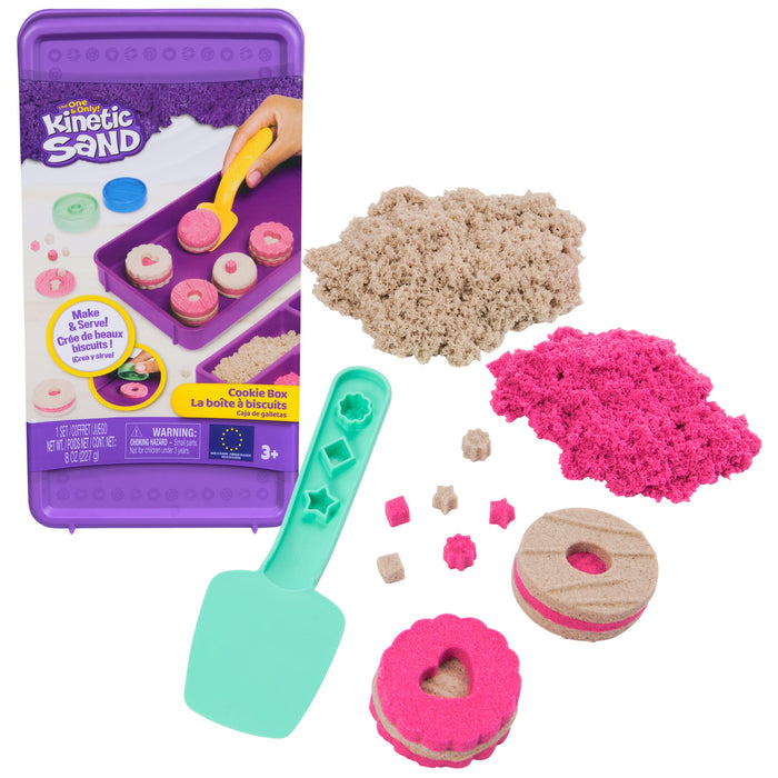 Kinetic Sand Cookie Box - with 2 Colours, 3 Accessories