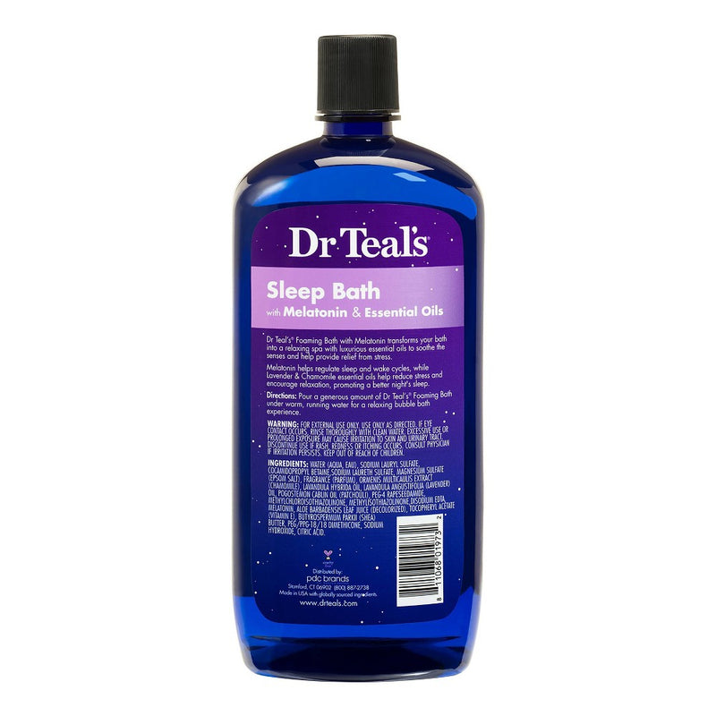 Dr Teal's Melatonin & Essential Oils Sleep Foaming Bath Soaks - 34 fl oz