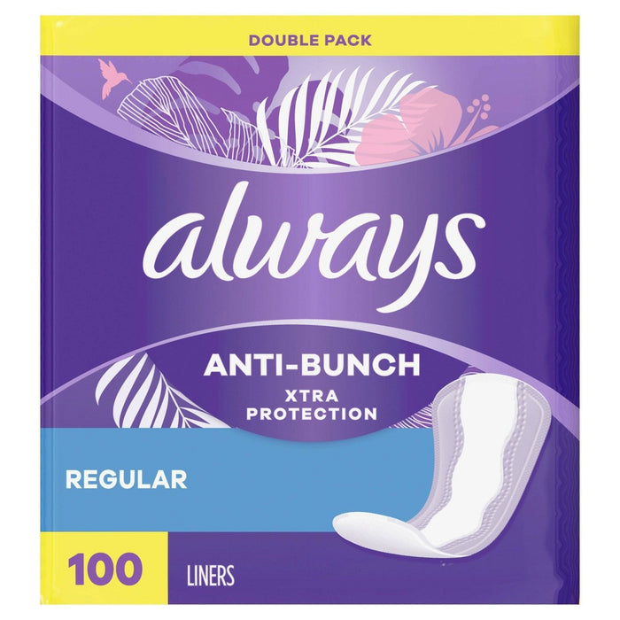 Always Xtra Protection Daily Regular Panty Liners - Unscented - 100ct