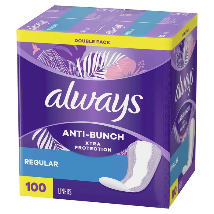 Always Xtra Protection Daily Regular Panty Liners - Unscented - 100ct