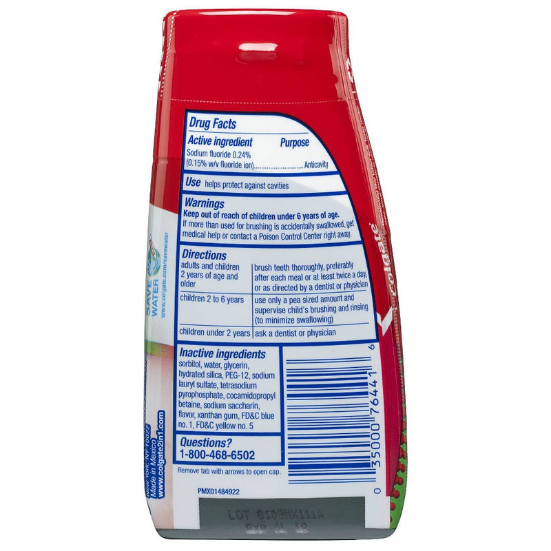 Colgate 2-in-1 Kids Toothpaste and Anticavity Mouthwash - Watermelon Burst - 4.6oz