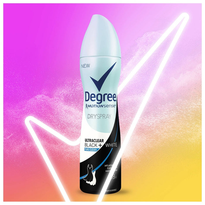 Degree Ultra Clear Black + White Pure Clean Antiperspirant & Deodorant Dry Spray - 3.8oz