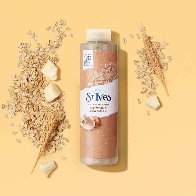 St. Ives Oatmeal & Shea Butter Plant-Based Natural Body Wash Soap - 22  fl oz
