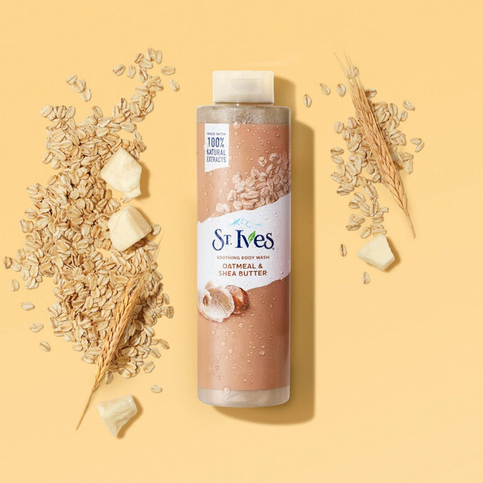 St. Ives Oatmeal & Shea Butter Plant-Based Natural Body Wash Soap - 22  fl oz