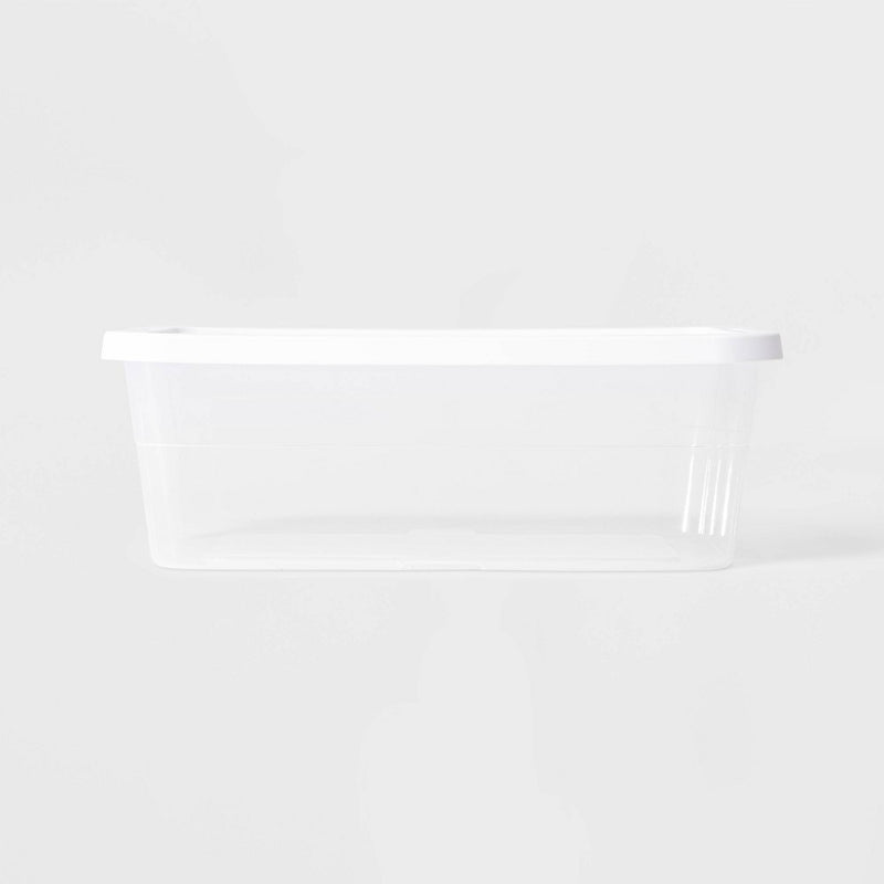 6qt Clear Storage Box White - Room Essentials