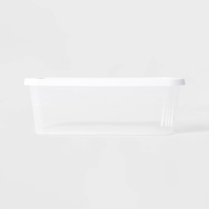 6qt Clear Storage Box White - Room Essentials