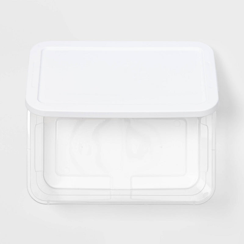 6qt Clear Storage Box White - Room Essentials