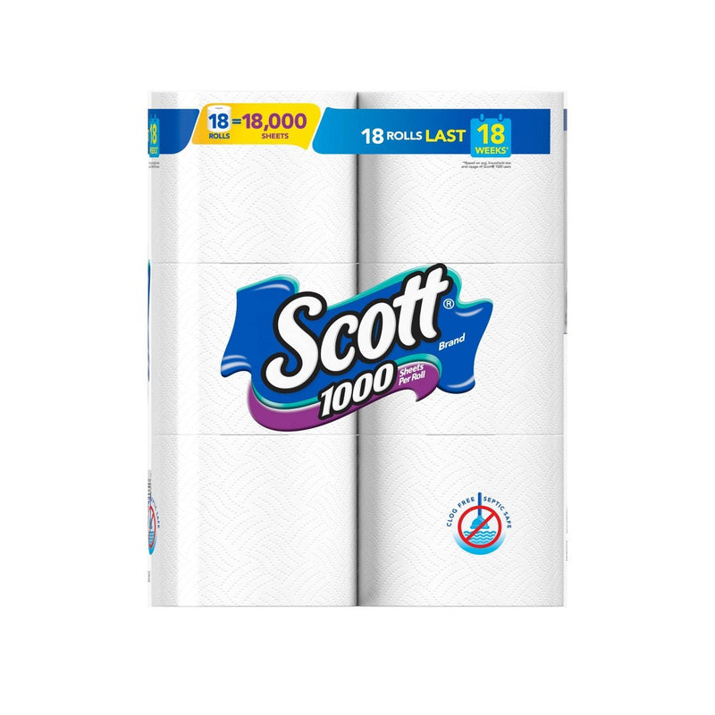Scott 1000 Toilet Paper - 18 Rolls