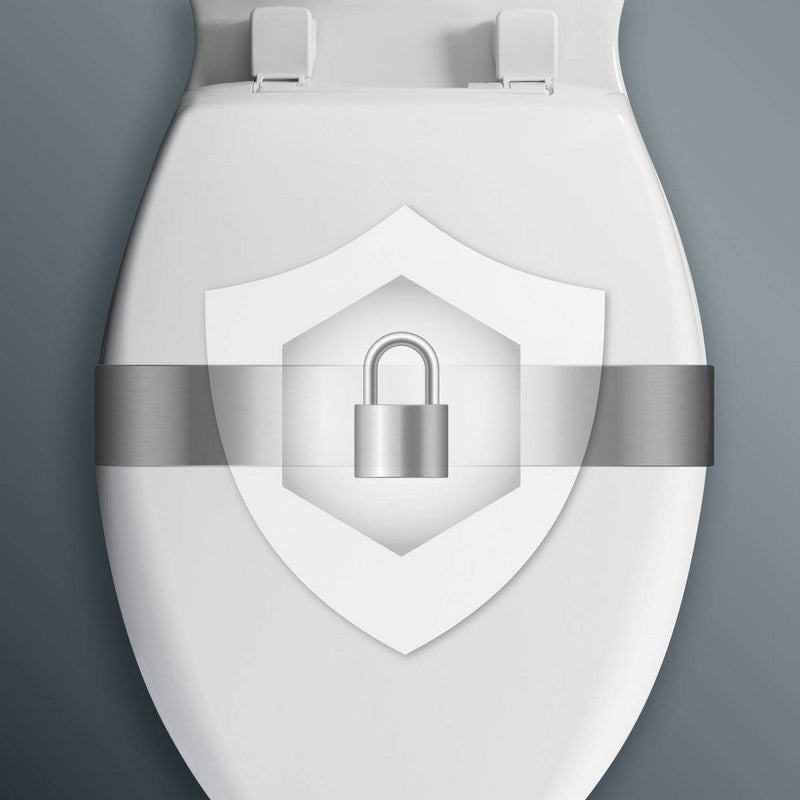 Kendall Never Loosens Round Enameled Wood Toilet Seat with Easy Clean and Slow Close Hinge White - Mayfair by Bemis