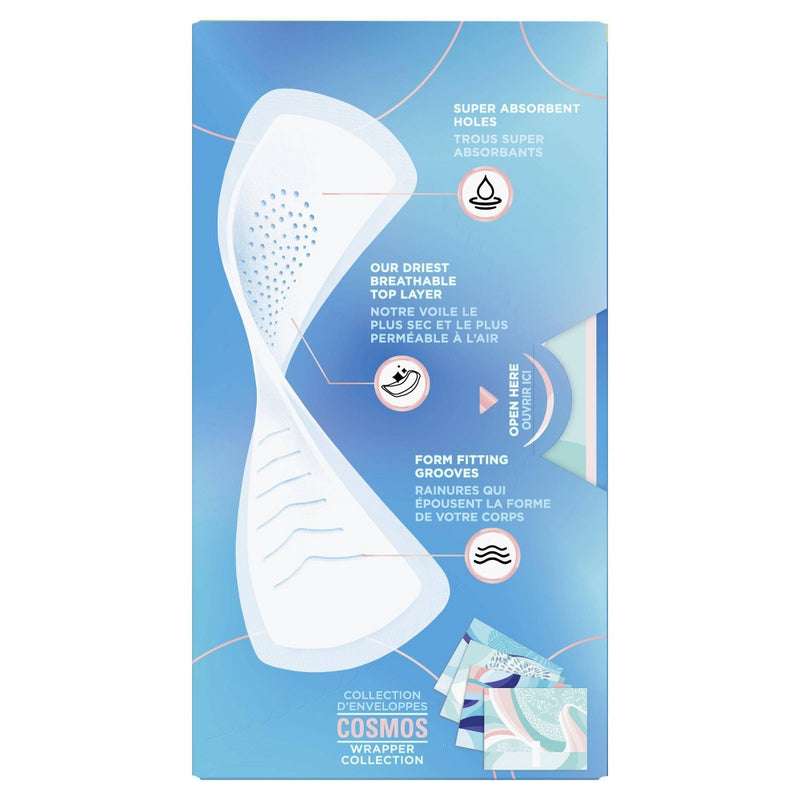 Always Infinity FlexFoam Pads without Wings - Super Absorbency - Unscented - Size 2 - 32ct