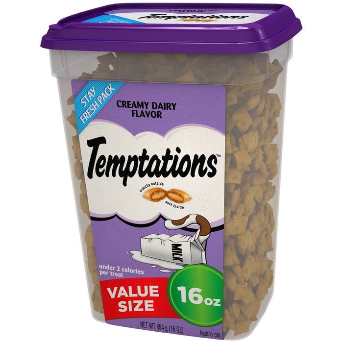 Temptations Creamy Dairy Flavor Crunchy Cat Treats - 16oz (LOCAL PICKUP ONLY)