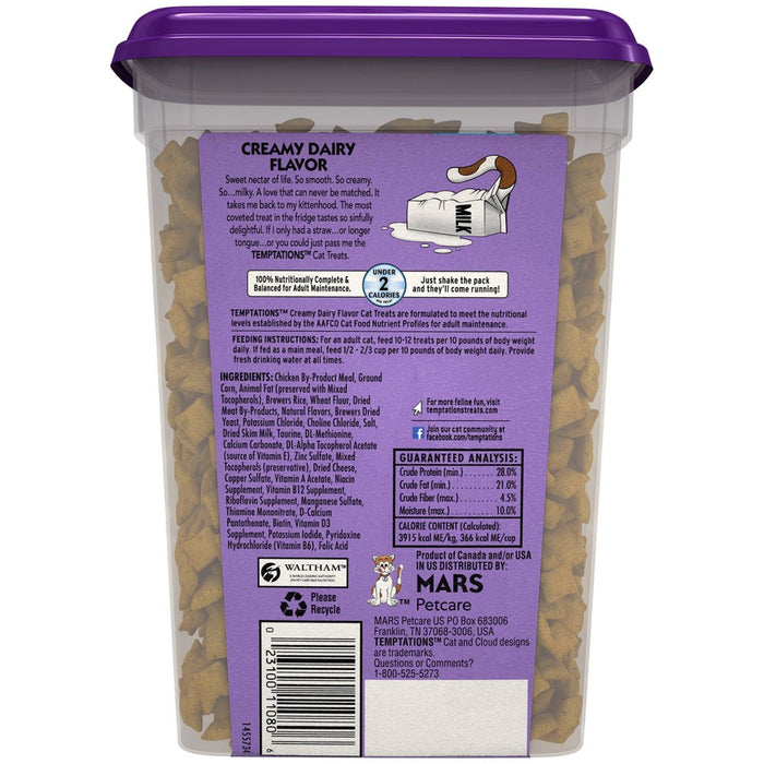 Temptations Creamy Dairy Flavor Crunchy Cat Treats - 16oz (LOCAL PICKUP ONLY)