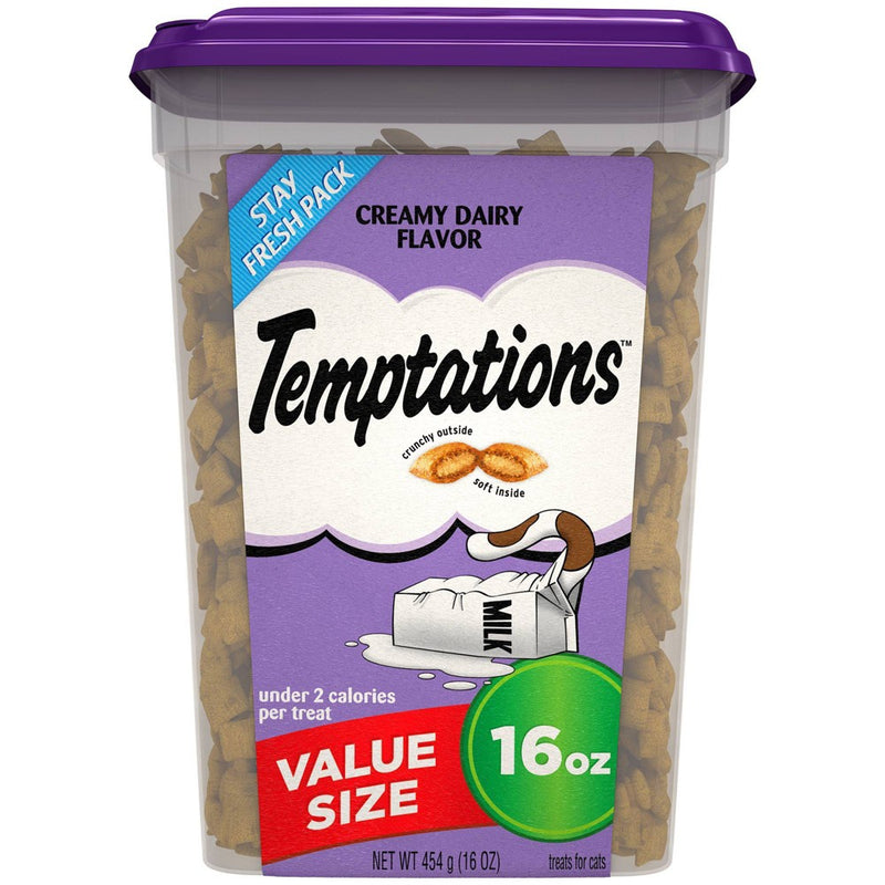 Temptations Creamy Dairy Flavor Crunchy Cat Treats - 16oz (LOCAL PICKUP ONLY)