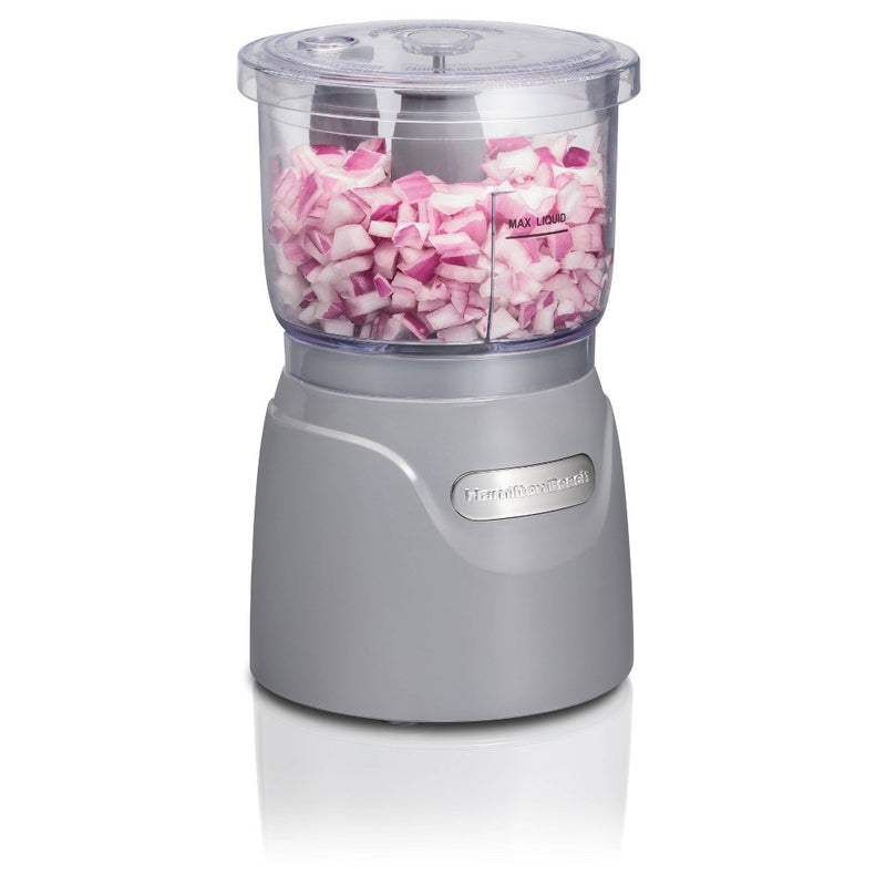 Hamilton Beach 3-Cup Stack and Press Food Chopper - Gray
