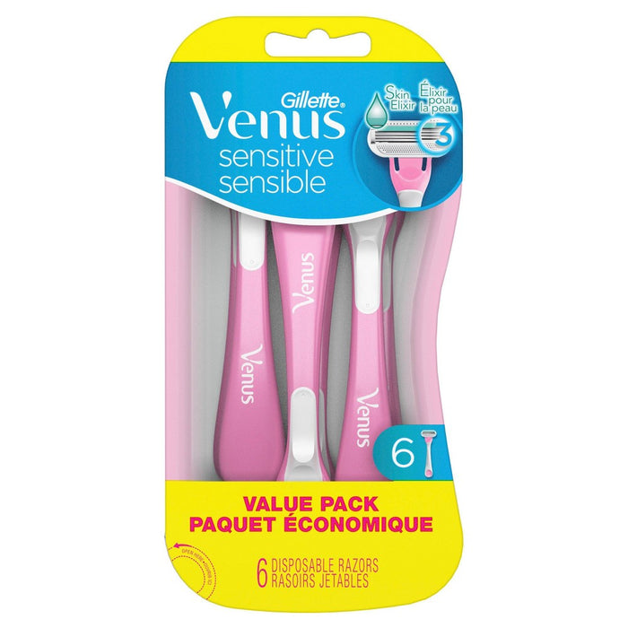 Venus Sensitive Women's Disposable Razors - 6ct