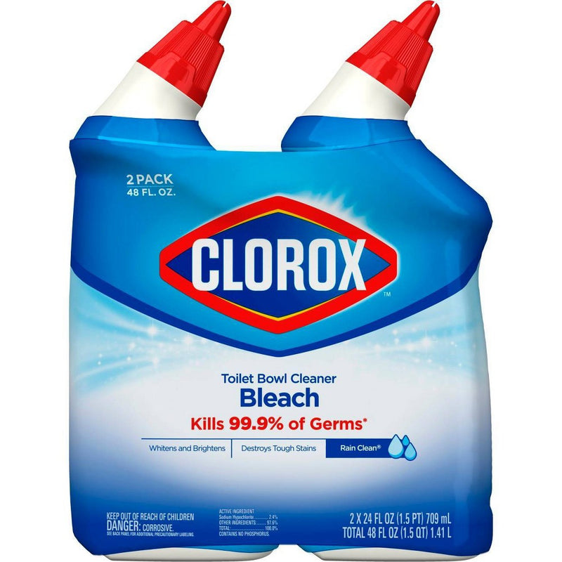 Clorox Toilet Bowl Cleaner with Bleach - Rain Clean - 24oz/2pk