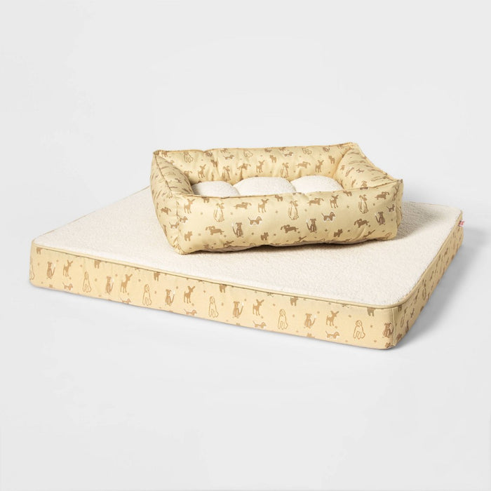 Orthopedic Cuddler Dog Bed - M - Yellow - Boots & Barkley (LOCAL PICKUP ONLY)