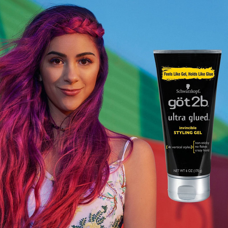 Got2b Ultra Glued Invincible Styling Gel - 6oz
