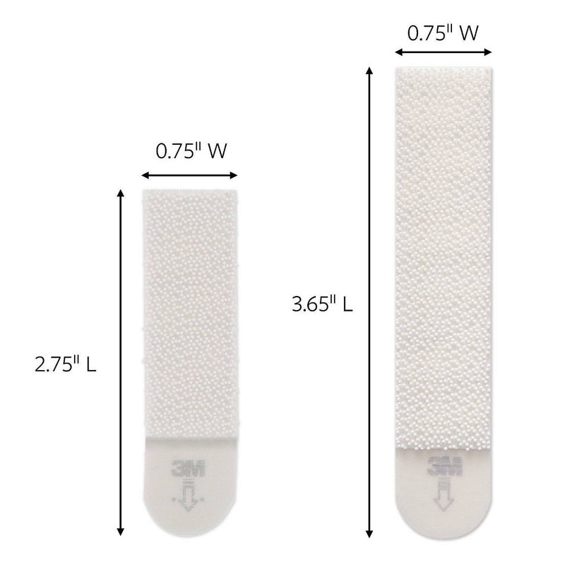 Command 4 Sets of Medium/8 Sets of Large And Medium Sized Picture Hanging Strips White3