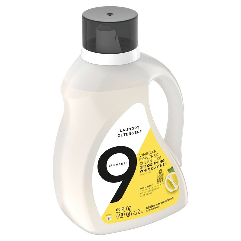 9 Elements Lemon Scent Liquid Laundry Detergent - 92 fl oz