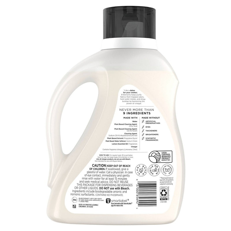 9 Elements Lemon Scent Liquid Laundry Detergent - 92 fl oz