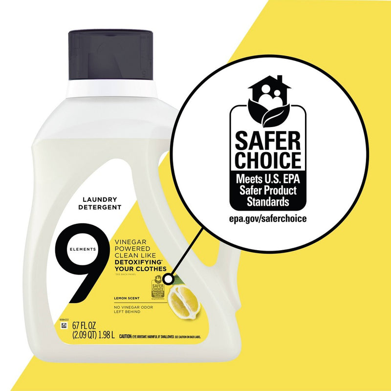 9 Elements Lemon Scent Liquid Laundry Detergent - 92 fl oz