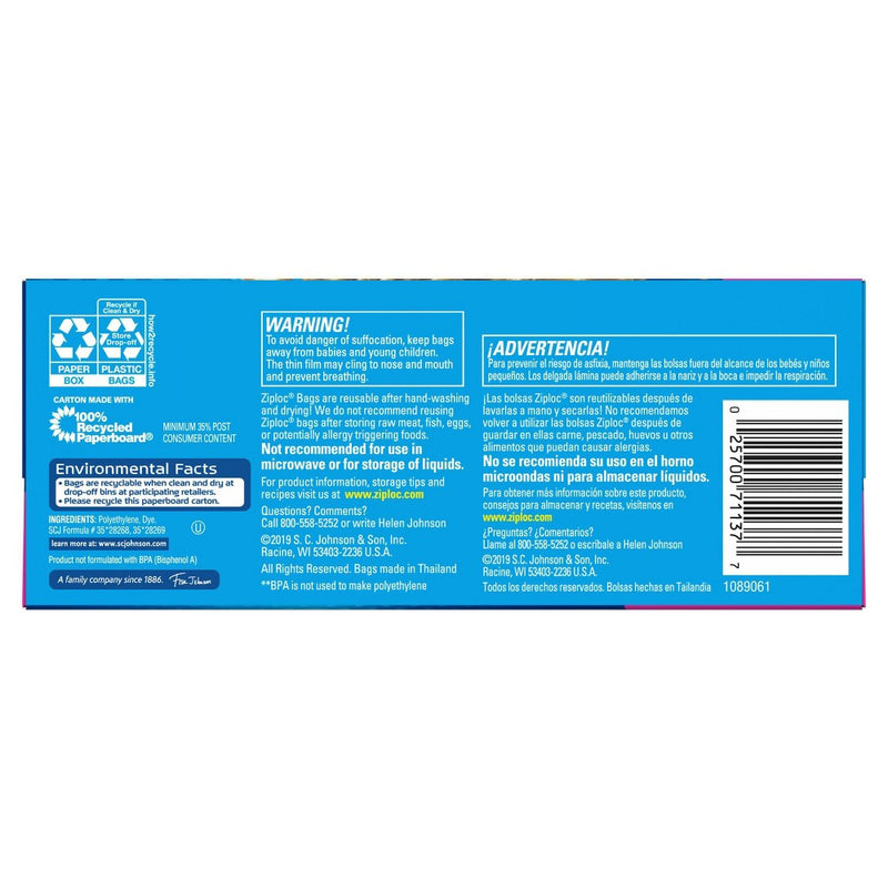 Ziploc Snack Bags with Grip 'n Seal Technology - 150ct
