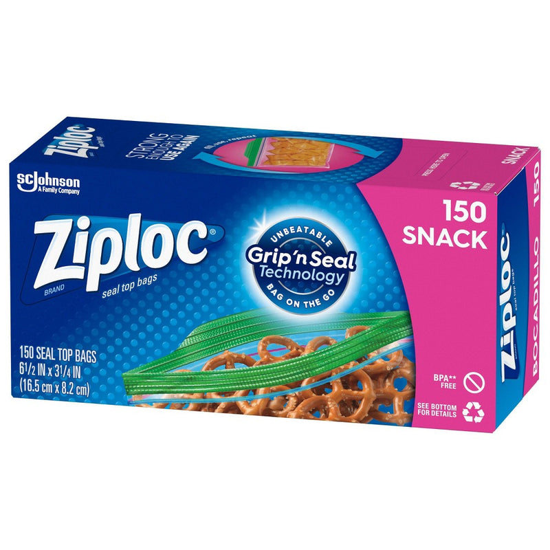 Ziploc Snack Bags with Grip 'n Seal Technology - 150ct