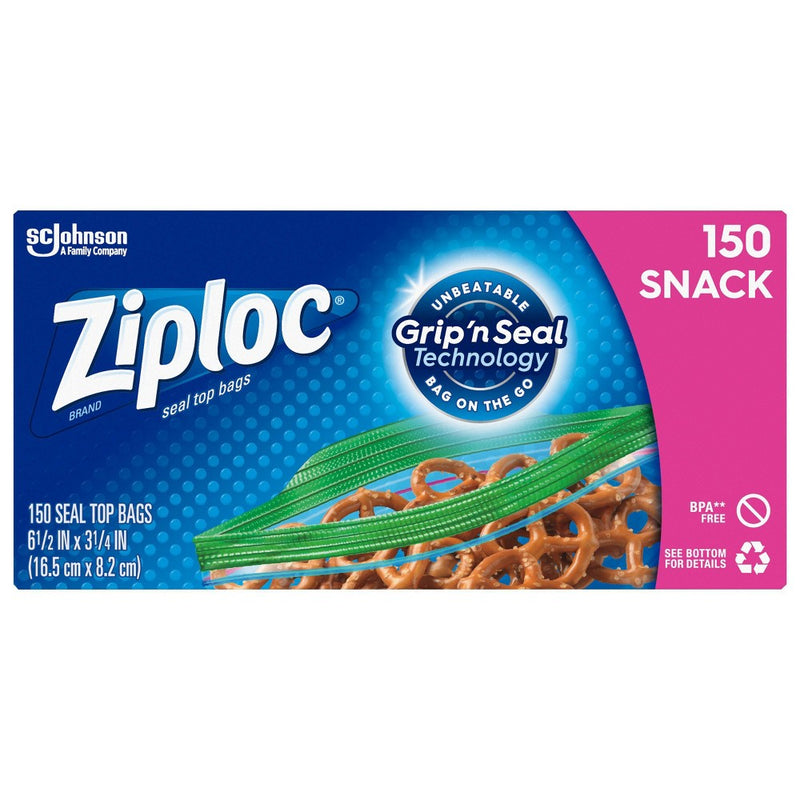 Ziploc Snack Bags with Grip 'n Seal Technology - 150ct