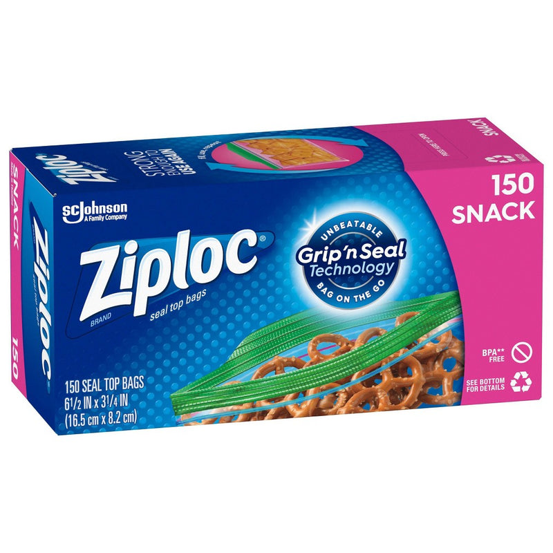 Ziploc Snack Bags with Grip 'n Seal Technology - 150ct