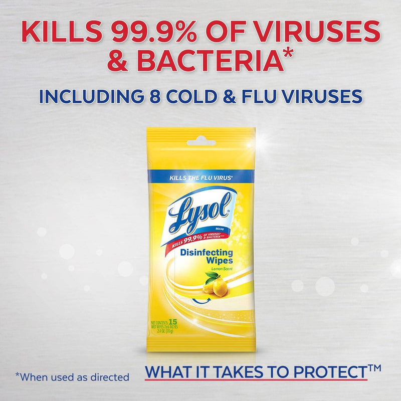 Lysol Disinfecting Wipes - Lemon and Lime Blossom - 15ct