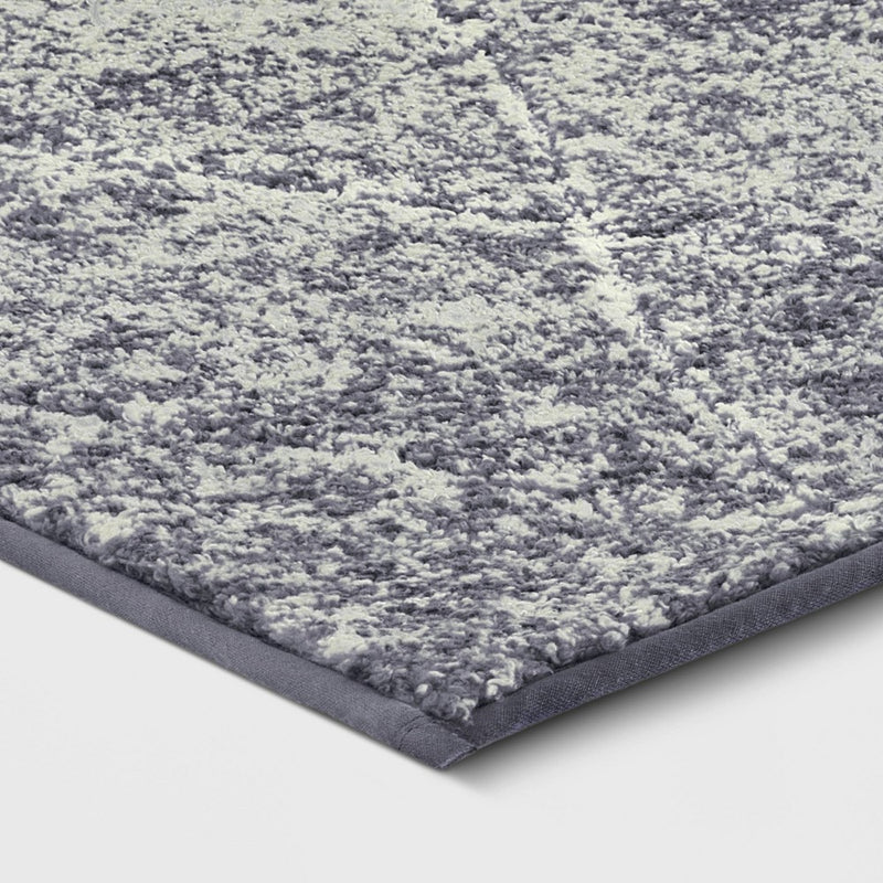 2'6"x4' Criss Cross Easy Care Rug Gray/Ivory - Threshold (LOCAL PICKUP ONLY)