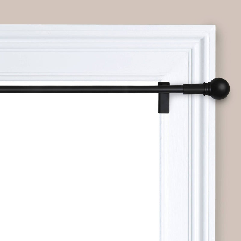 48"- 84" Twist and Shout Easy Install Curtain Rod Matte Black - Room Essentials (LOCAL PICKUP ONLY)