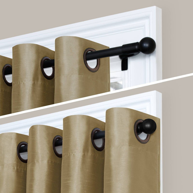 48"- 84" Twist and Shout Easy Install Curtain Rod Matte Black - Room Essentials (LOCAL PICKUP ONLY)