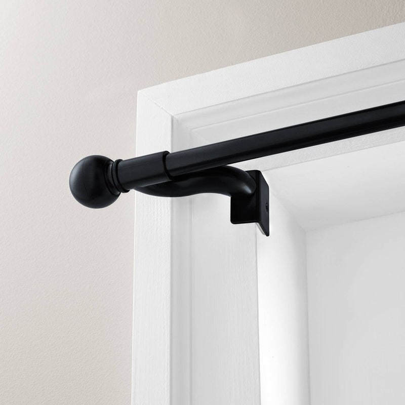 48"- 84" Twist and Shout Easy Install Curtain Rod Matte Black - Room Essentials (LOCAL PICKUP ONLY)