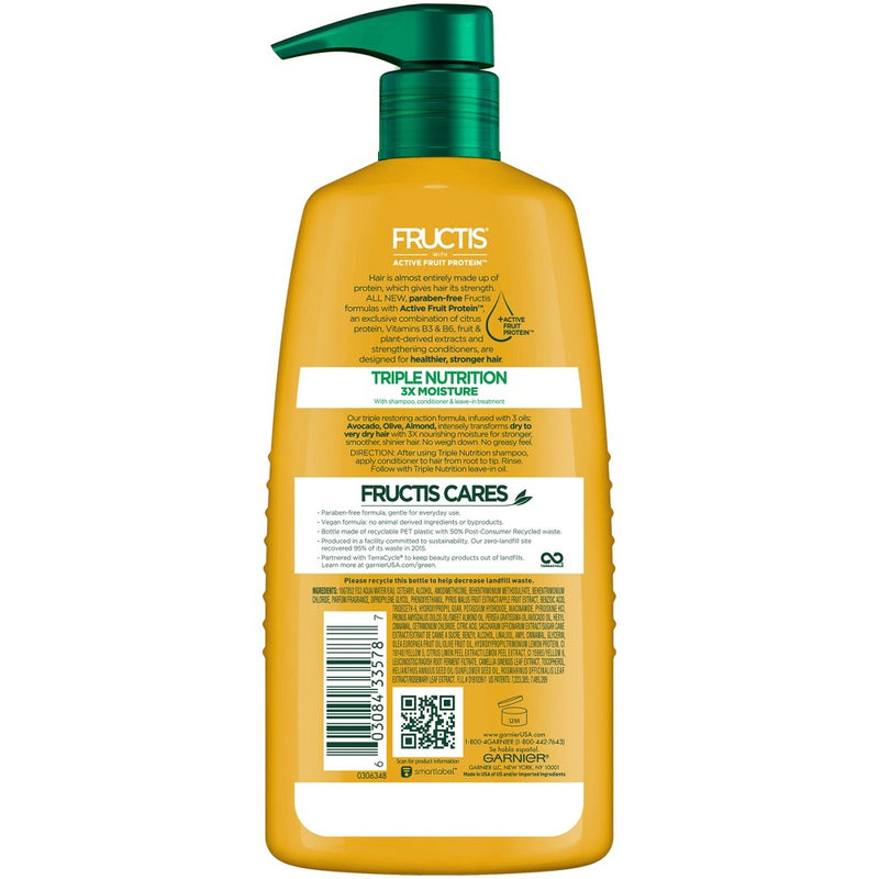 Garnier Fructis Active Fruit Protein Triple Nutrition Fortifying Conditioner - 33.8 fl oz