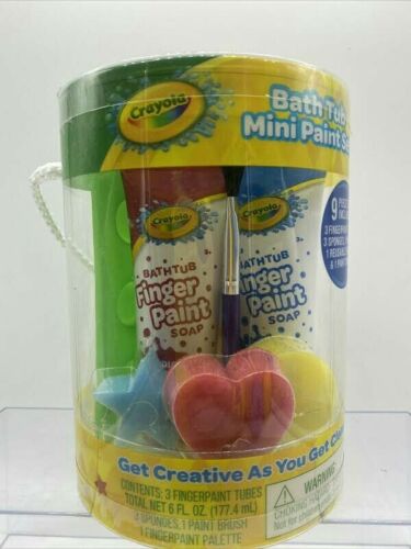 Crayola Bathtub Mini Paint Set 9 Piece Set Finger Paint Soap