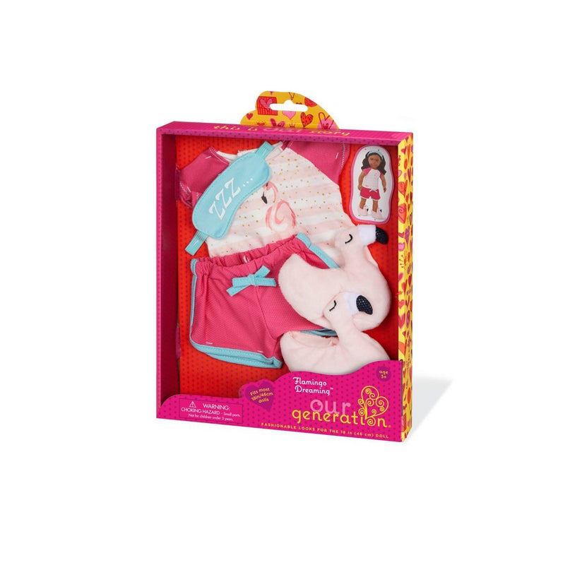 Our Generation Sleepover Pajama Outfit for 18" Dolls - Flamingo Dreaming